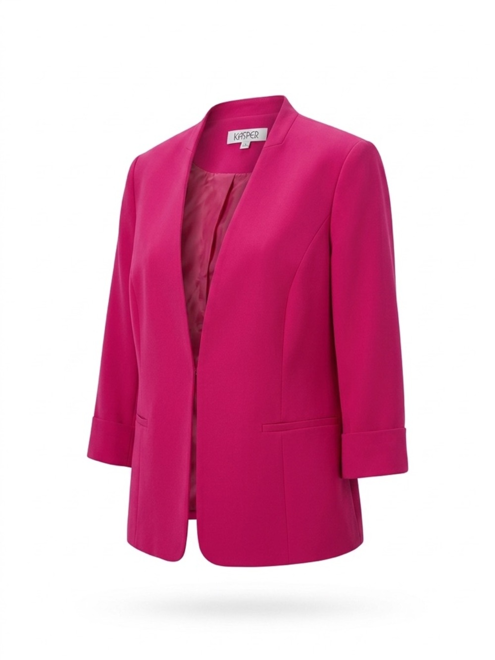 Kasper Women's Open-Front Hot Pink Blazer